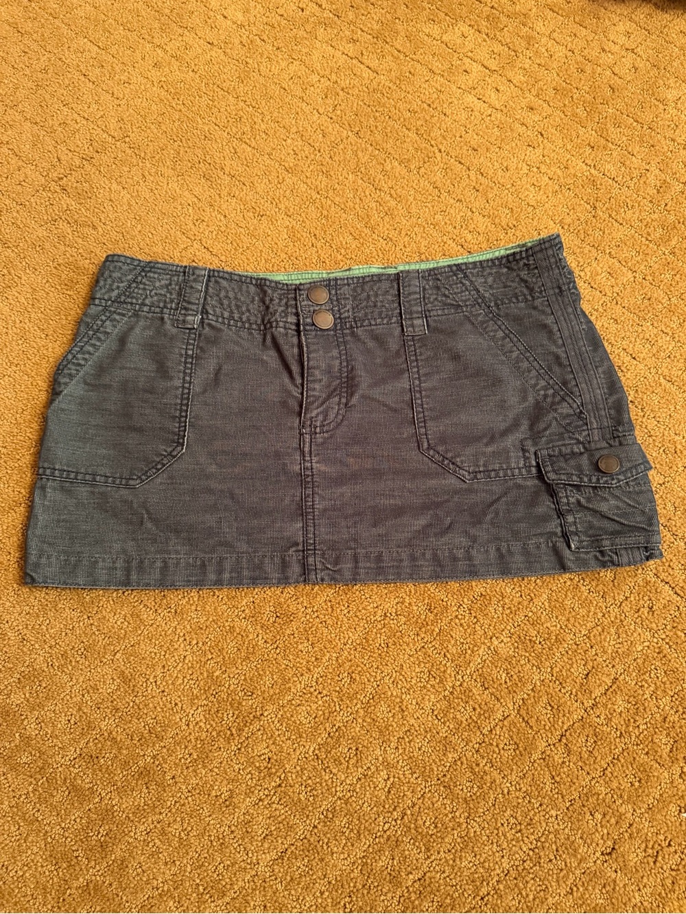 Mossimo Supply Co. Dark Gray Low Rise Cargo Mini Skirt Women’s Size 11